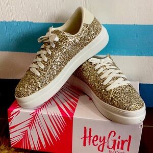 Corky’s Gold Glitter Tennies